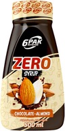 6PAK Zero omáčka 500 ml Sirup 0 kcal Čokoláda mandľ