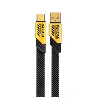 WEKOME USB-A na USB-C prepojovací kábel na rýchle nabíjanie 1 m (žltý)