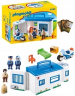 Súprava figúrok motocykla Playmobil Portable policajná stanica 9382 UNIQUE