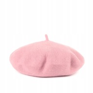 Dámsky francúzsky baret s anténou Woolen PINK Classic Winter