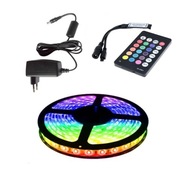 150 LED RGB IP20 5m SADA OVLÁDACÍCH+PÁSOBNÝCH PÁSKOV