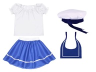 SAILOR OUTFIT SUKŇOVÁ BLÚZKA 134-140 4 kusy