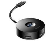 Baseus Round Box HUB Adaptér USB-C na 4x USB 1x mi