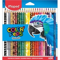 Color Peps Animals trojuholníkové farebné ceruzky 24 ks