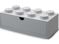 LEGO kontajner so zásuvkou Brick 8 Grey