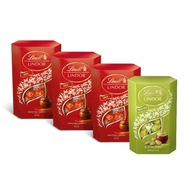 Lindt LINDOR darčeková sada Mliečne pralinky 200g x3 a pistácie 200g