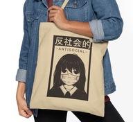 Anime Antisociálna Manga Taška Bavlna Rôzne vzory