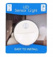 LED svietidlo + pohybový senzor, dosah 5 m 12 L, okrúhle