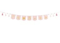 Banner Oh baby so strapcami, svetloružový, 2,5 m