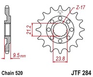 JT JTF284.13 PREDNÉ OZUBENÉ KOLO