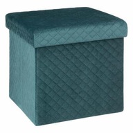 Kali pouffe 31x31cm Námornícka modrá zamat