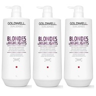 Goldwell Blondes Anti-Yellow kondicionér 3x 1000ml ochrana farby pre blond vlasy