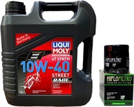 Motocyklový olej LIQUI MOLY 4T SYNTH 10W40 STREET RACE + HIFLO FILTER