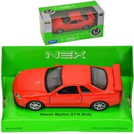 MODEL WELLY 1:34 AUTO NISSAN SKYLINE GT-R R34 RED