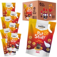 PETSTORY SET Silikónové stelivo pre mačky, ANTIBAKTERIÁLNE, BEZ PRACHU, 8x3,8L