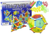 Magnetické bloky Magnetic World Veľká sada 110 prvkov