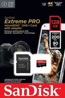 Micro SD karta SANDISK EXTREME PRO 128 GB 200/90 MB