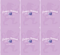 PASTELOVÝ NOTEBOOK OXFORD CAMPUS PASTEL A5/60K GRID x6