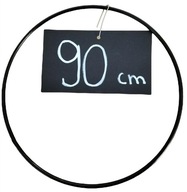 Hrubá 5 mm drôtená makramé obruč ČIERNA 90 cm