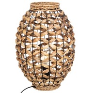 Pletená STOLNÁ LAMPA VODNÝ HYACINT BOHO 40 cm