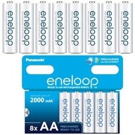 8X PANASONIC ENELOOP AA/R6 2000mAh NiMH dobíjacie batérie vyrobené v Japonsku