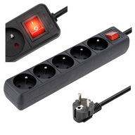 Predlžovací kábel POWER STRIP s 5 GN vypínačom