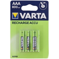 Batéria VARTA NiMH AAA 800 mAh 4 ks.