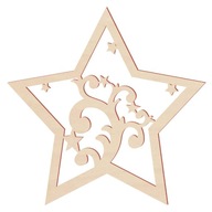 Hviezda 10 cm hviezda rozkvitnutá preglejková dekorácia