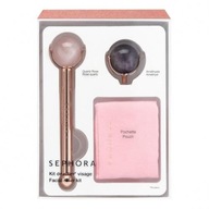 Sephora SET masážny valček na tvár quartz + ametyst + Púzdro