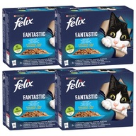 PURINA Felix Fantastické mokré krmivo pre mačky, rybí mix príchutí 48 x 85g