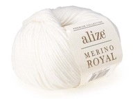 Priadza Merino Royal - 055 - Biela