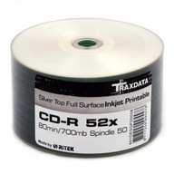 TRAXDATA CD-R 700 MB 52X SILVER FF PRINTABLE SP*50