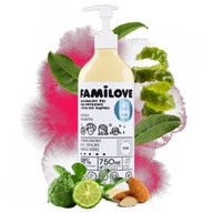 YOPE 2v1 FAMILOVE sprchový gél a kvapalina do kúpeľa 750ml Bergamot