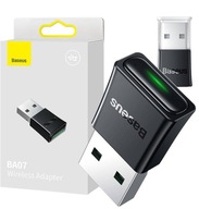 BASEUS MINI USB ADAPTÉR PRIJÍMAČ BLUETOOTH 5.3 PODPORA VYSIELAČA PRE 5 ZARIADENÍ