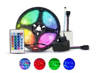 RGB LED pásik IP65 5m + Diaľkové ovládanie + 24W napájací KIT