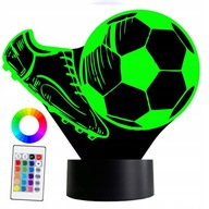 LED NOČNÁ LAMPA 3D Football Match 16 farieb + diaľkové ovládanie