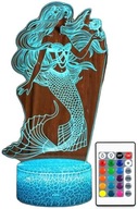 3D LED LAMPA THE LITTLE MERMAID MERMAID DREAMTOPIA