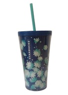 STARBUCKS GRANDE CUP Okvetné lístky FLOWERS NAVY BLUE 473ML