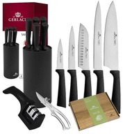 GERLACH SMART BLACK KNIVES 5 EL BLOCK + GERLACH PRÍSLUŠENSTVO