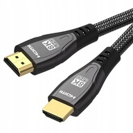 HDMI 2.1 PRO KÁBEL 8K 60 Hz 4K 120 Hz 48 Gbps GRAFITOVÝ KÁBEL Opletený 5m