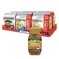 Kapsule Tassimo MEGAPACK, kávová súprava + Cronat Gold