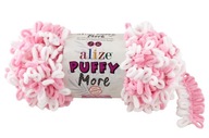 Priadza Alize Puffy More č. 6267 dvojfarebná, ružová a biela, pre deti 150g