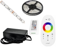 SET 2m RGB 5050 LED PÚH DOTYKOVÝ DIAĽKOVÝ NAPÁJANIE