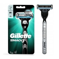 GILLETTE MACH 3 holiaci strojček 3 ČEPEĽKY VYMENITEĽNÉ NÁPLŇKY + 1 NÁPLŇ