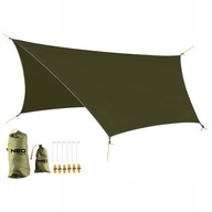 PLACHTA VODEODOLNÉ KAMPANÉ PLACHTY 360x290cm survival 210T PU3000 NEO 63-180