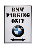 PVC dekoračná DOSKA BMW PARKOVACIE LEN 20x30