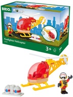 BRIO SET Vrtuľník OBRÁZOK HASIČSKÉHO ODBORU + PRÍSLUŠENSTVO 33797