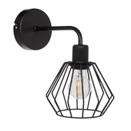 LOFT KOVOVÁ NÁSTENNÁ LAMPA, ČIERNA DIAMANTOVÁ