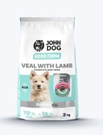 John Dog GF šteňa teľacie jahňacie 3 kg