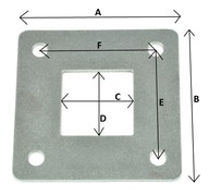 Montážna doska značky stĺpika základňa 25x25 4mm